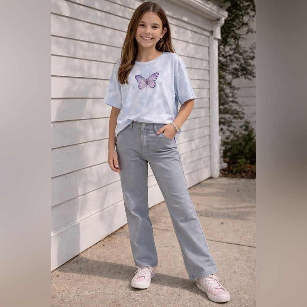 Limited Too Girls Bootcut Jeans Gray Size 12 REG Stretch Denim Pockets